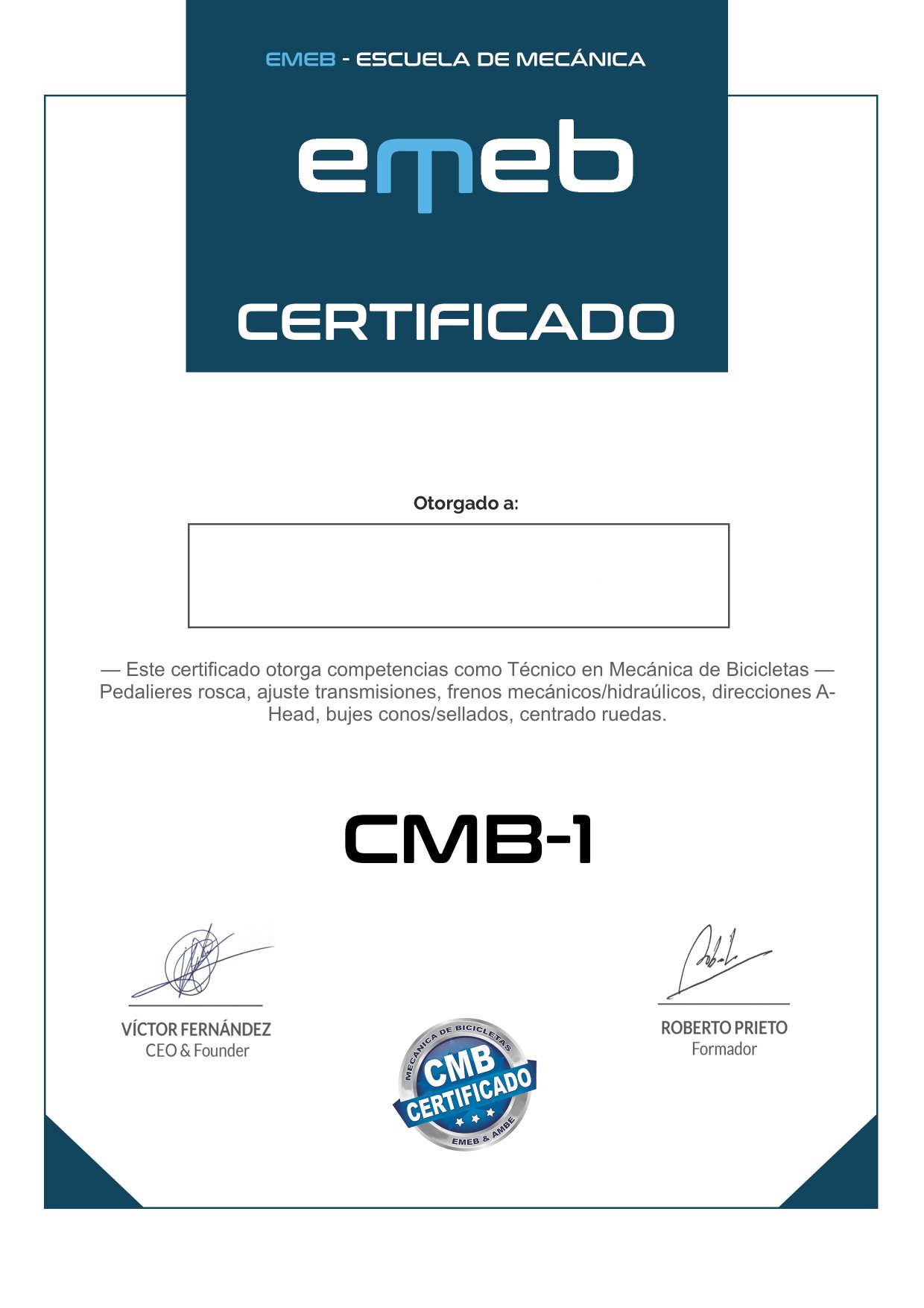 Certificado CMB completo