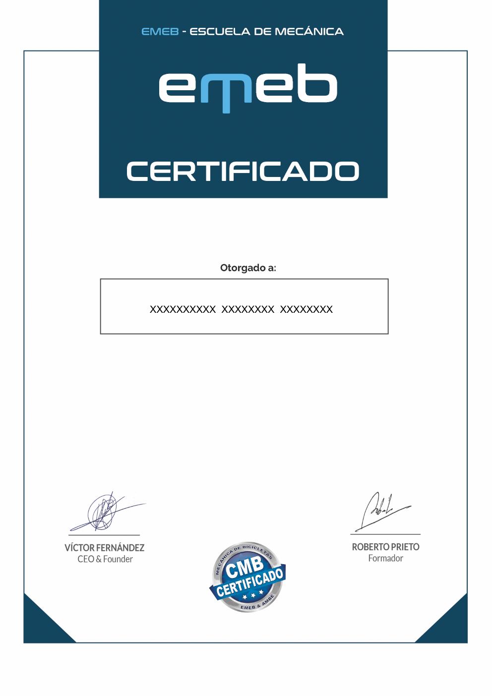 Vista completa del certificado de EMEB